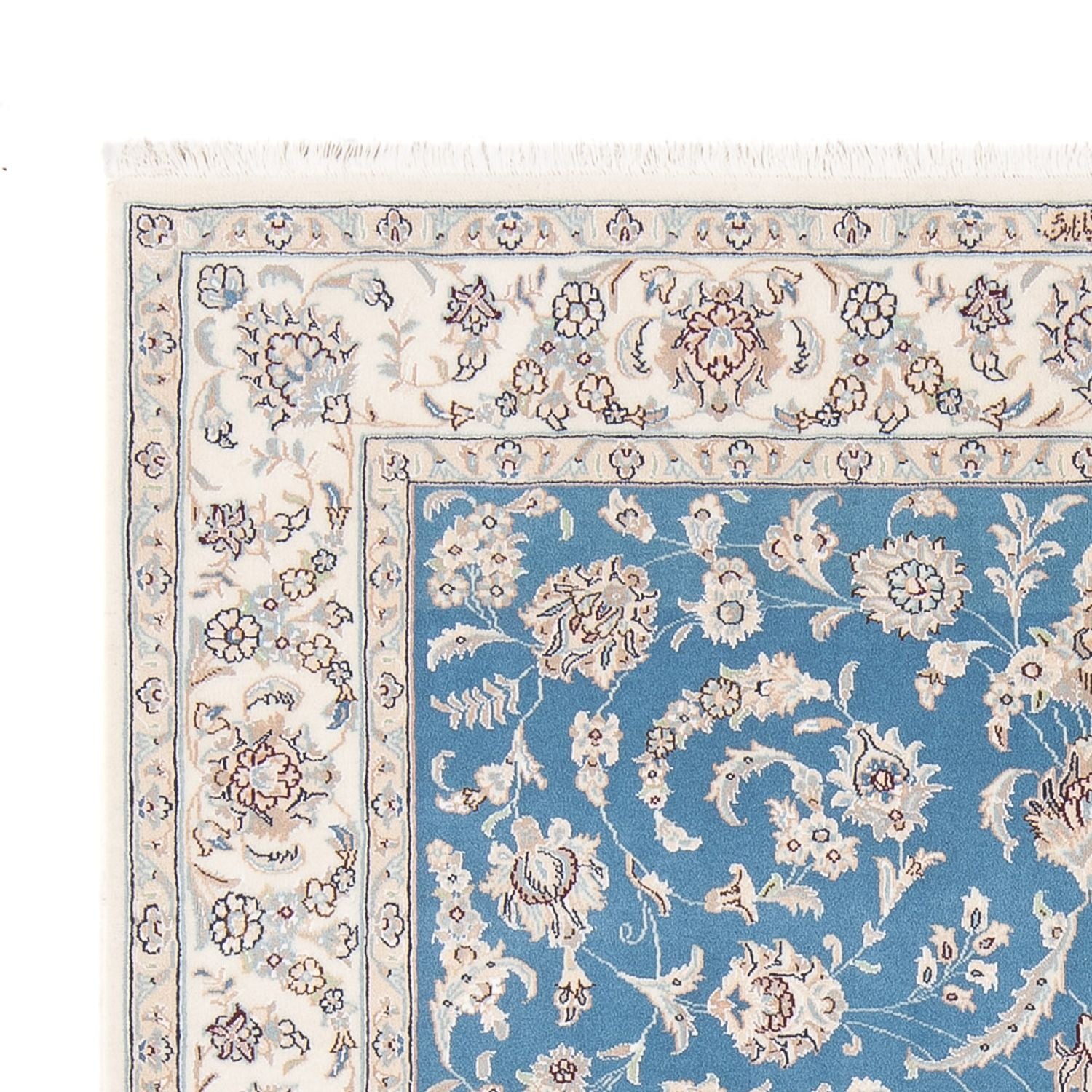 Tapis persan - Nain - Premium - 198 x 152 cm - bleu