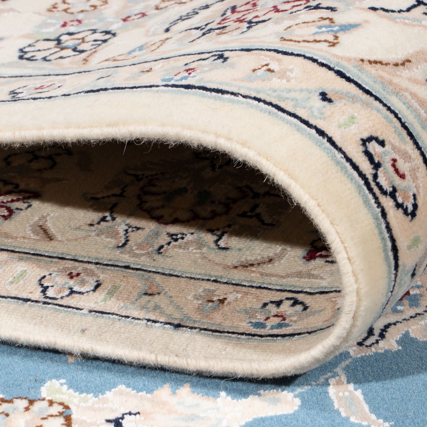 Tapis persan - Nain - Premium - 198 x 152 cm - bleu