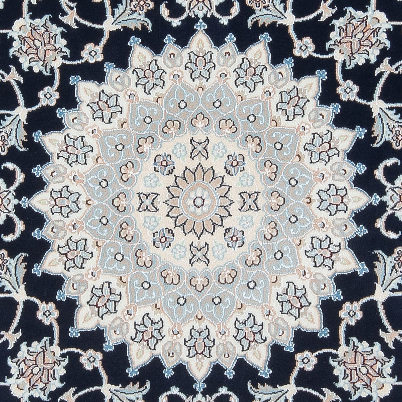 Tapis persan - Nain - Premium ronde  - 150 x 150 cm - bleu foncé