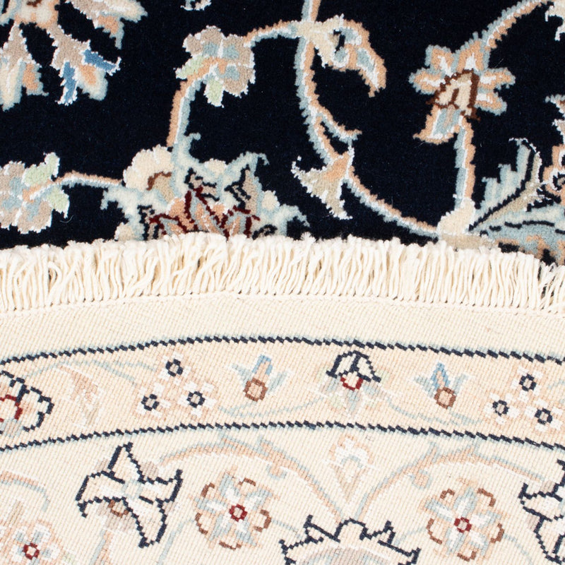 Tapis persan - Nain - Premium ronde  - 150 x 150 cm - bleu foncé