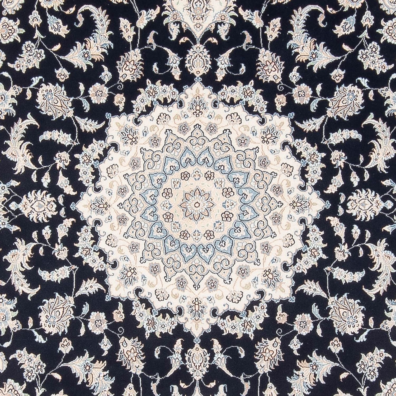 Tapis persan - Nain - Premium - 303 x 200 cm - bleu foncé
