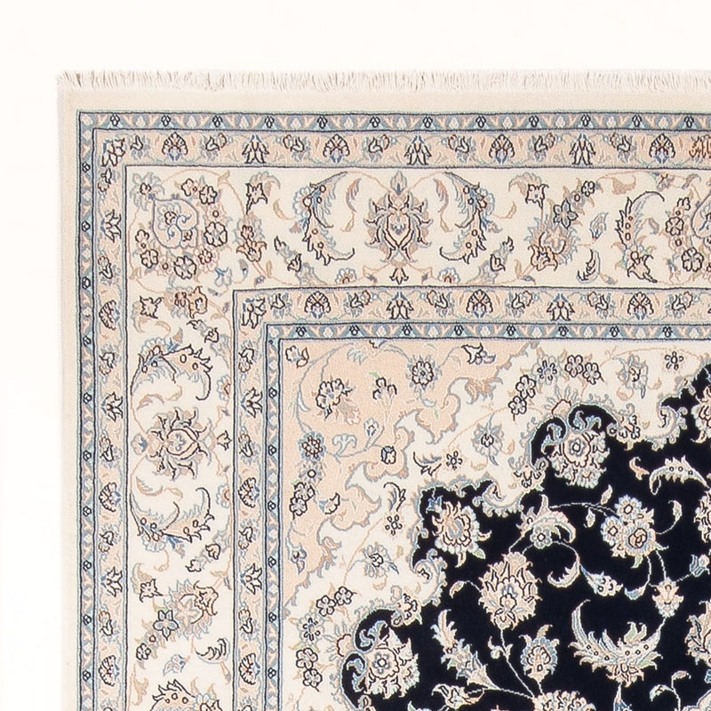 Tapis persan - Nain - Premium - 303 x 200 cm - bleu foncé
