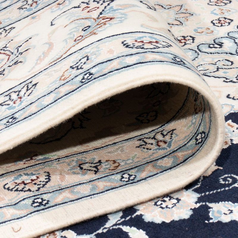 Tapis persan - Nain - Premium - 303 x 200 cm - bleu foncé