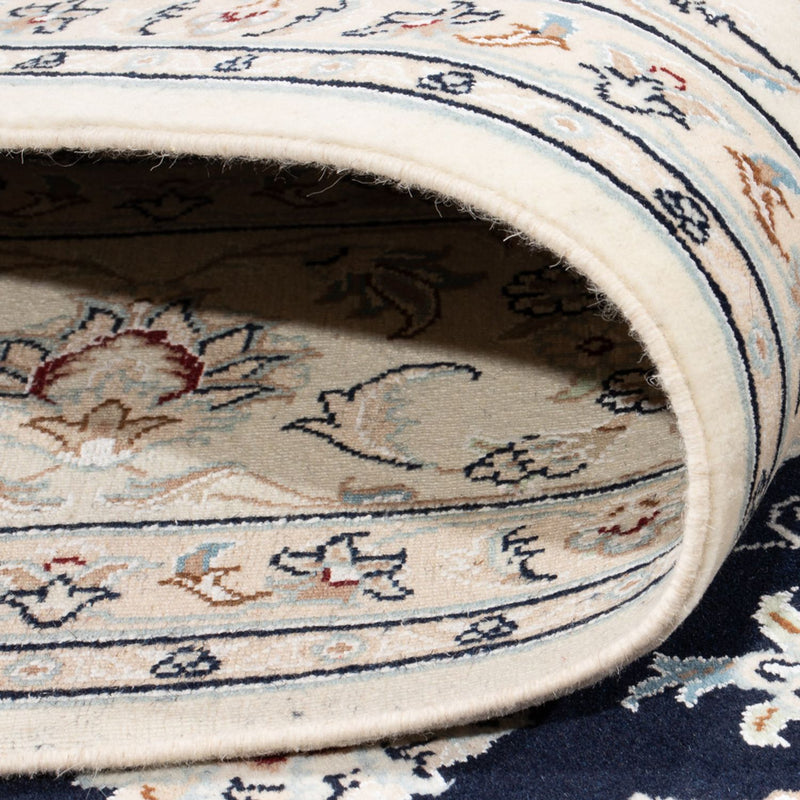 Tapis persan - Nain - Premium - 298 x 198 cm - bleu foncé