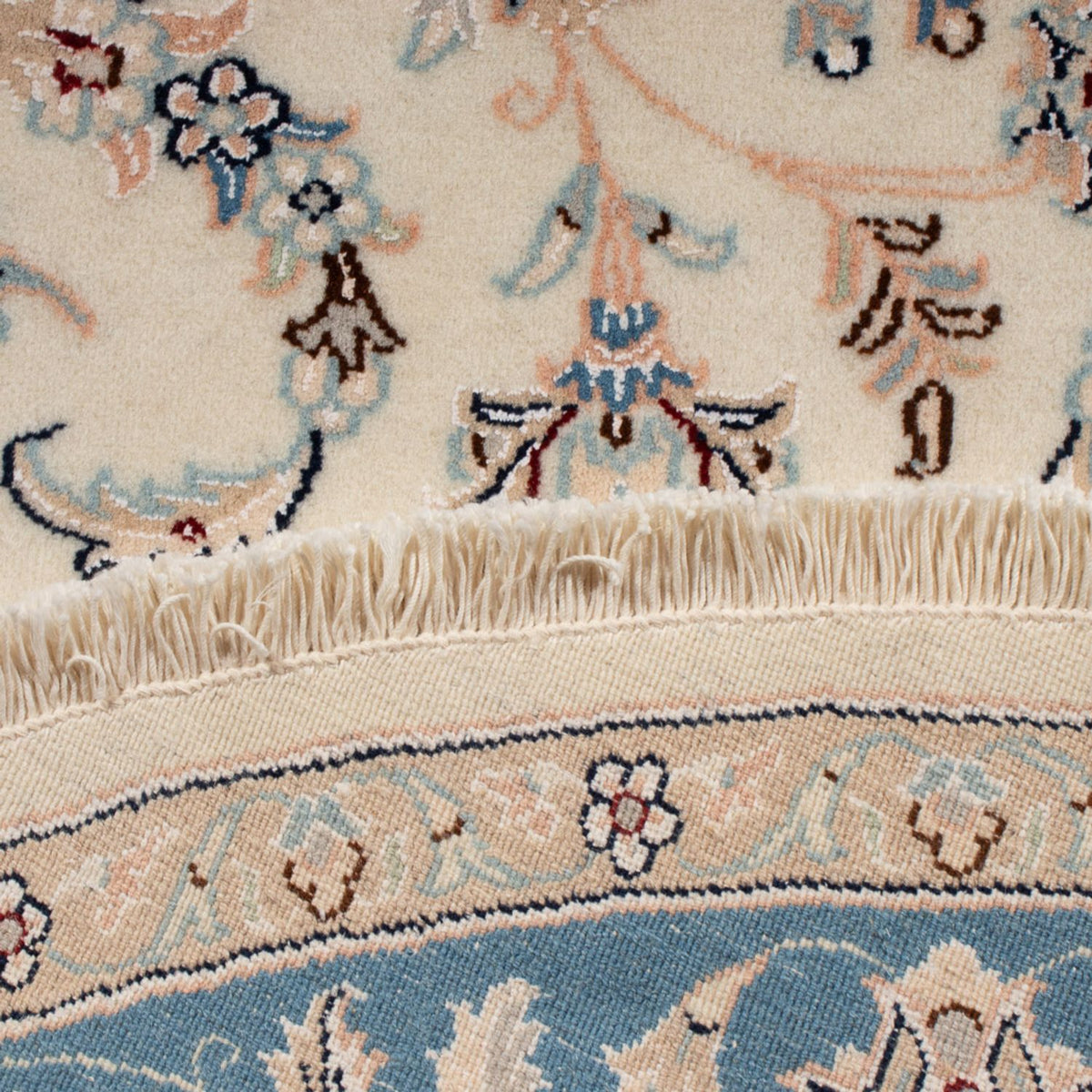 Tapis persan - Nain - Premium ronde  - 150 x 150 cm - crème