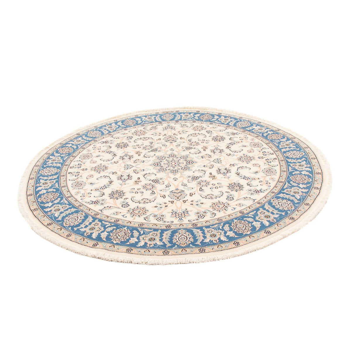 Tapis persan - Nain - Premium ronde  - 150 x 150 cm - crème