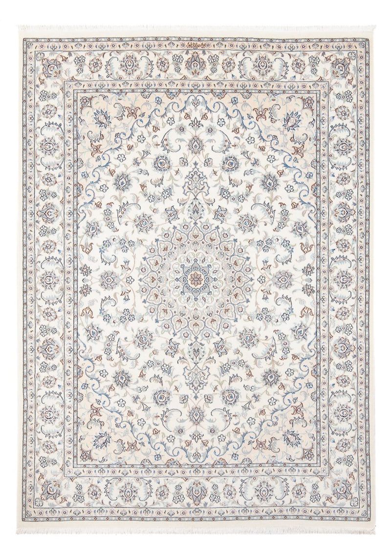 Tapis persan - Nain - Premium - 204 x 150 cm - crème