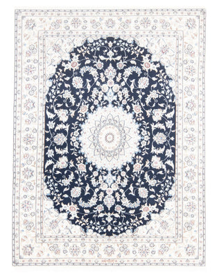 Tapis persan - Nain - Royal - 196 x 147 cm - bleu foncé