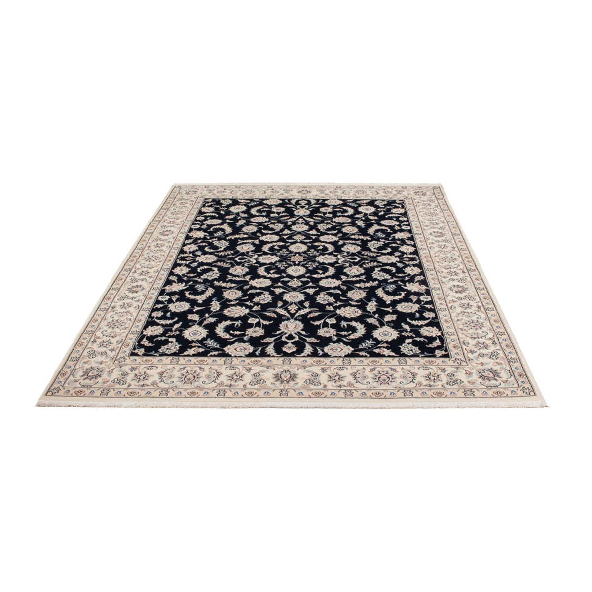 Tapis persan - Nain - 235 x 172 cm - bleu foncé
