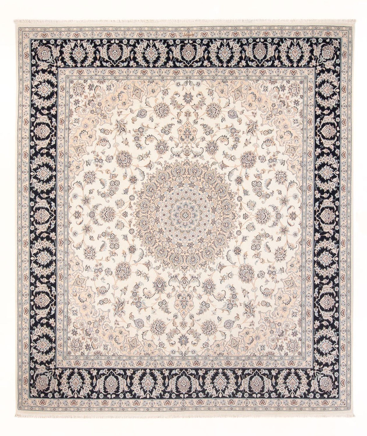 Tapis persan - Nain - Premium - 270 x 251 cm - crème