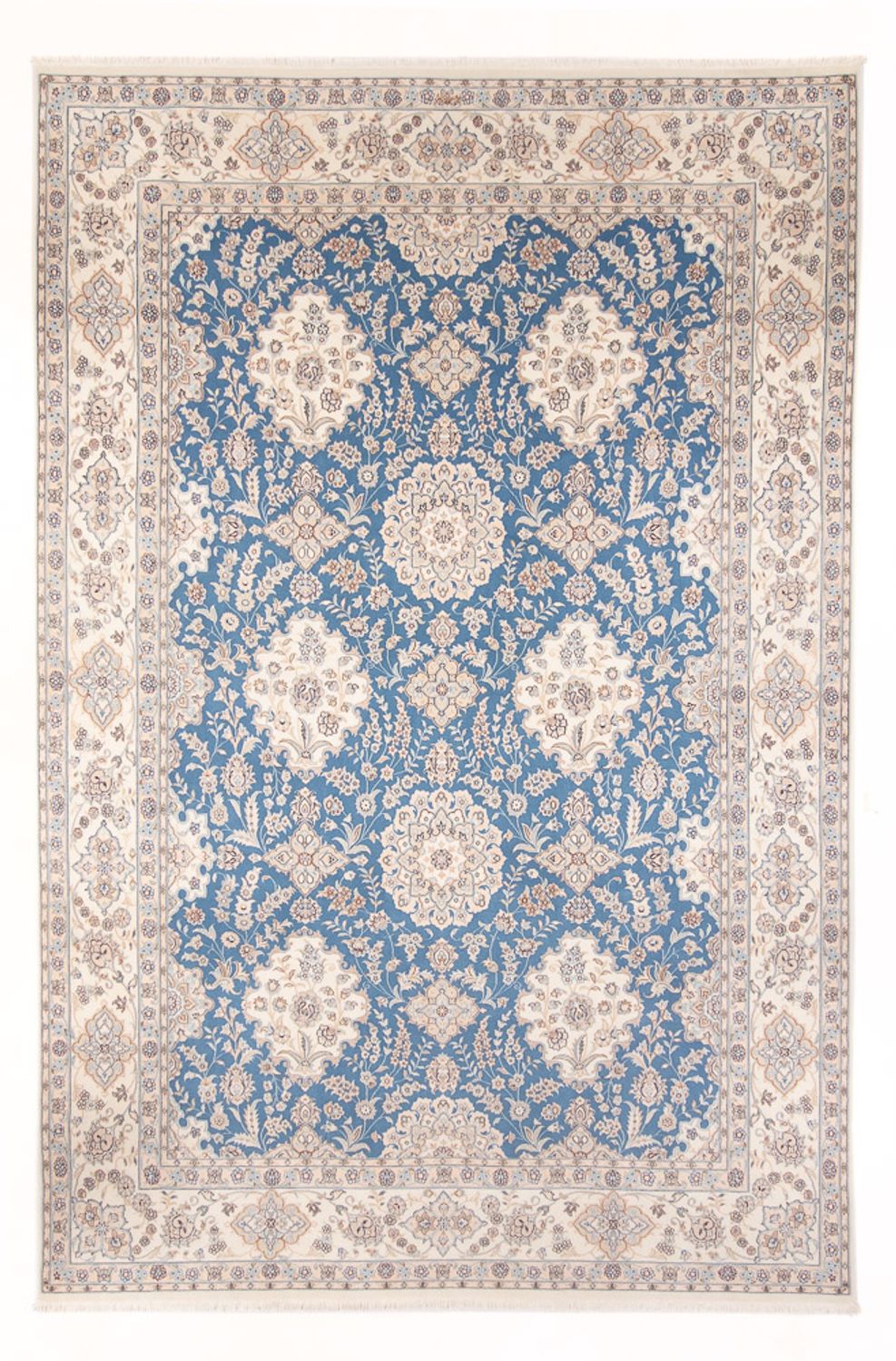 Tapis persan - Nain - Premium - 348 x 245 cm - bleu clair