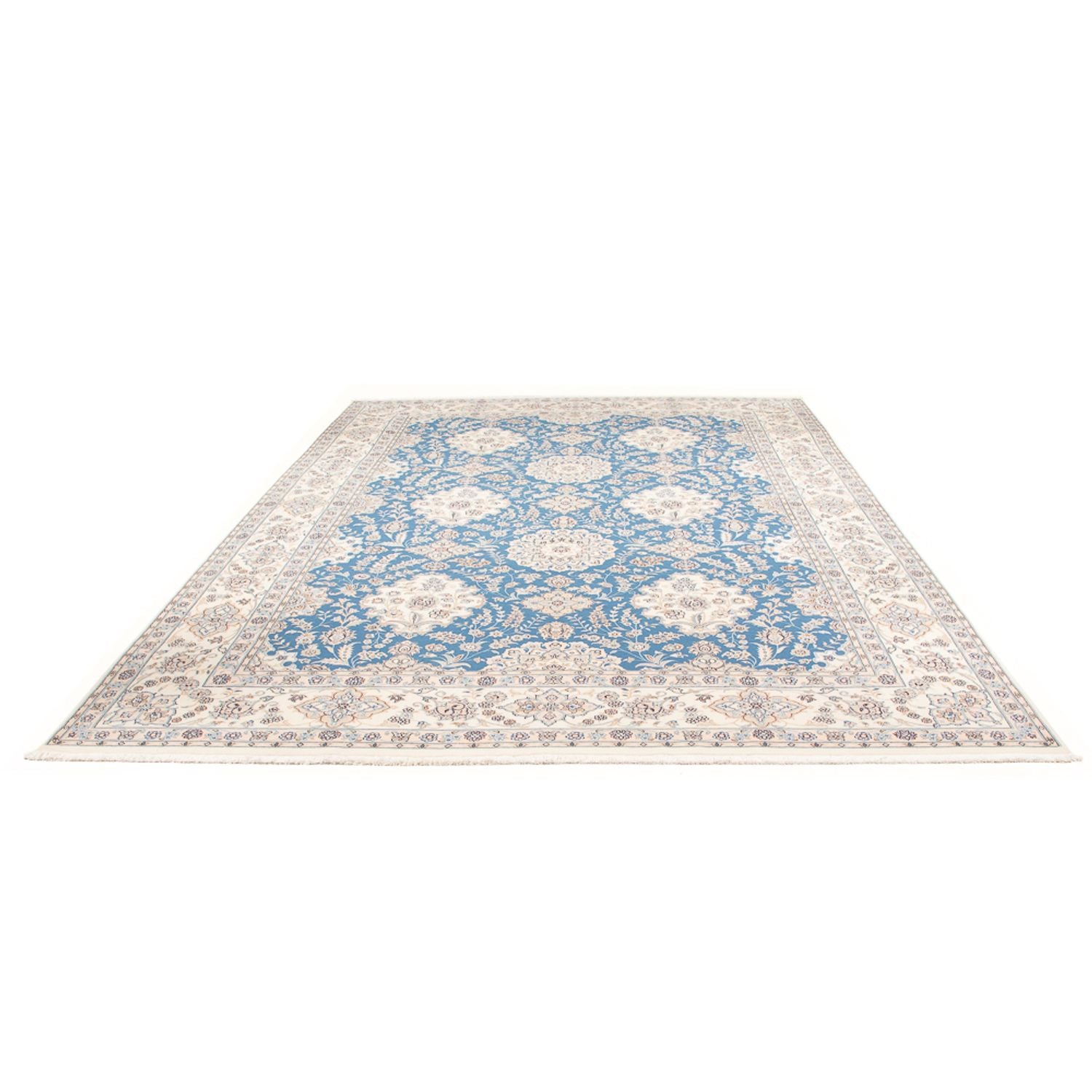 Tapis persan - Nain - Premium - 348 x 245 cm - bleu clair