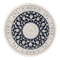 Tapis persan - Nain - Premium ronde  - 150 x 150 cm - bleu foncé