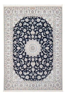 Tapis persan - Nain - Premium - 207 x 146 cm - bleu foncé