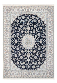 Tapis persan - Nain - Premium - 207 x 146 cm - bleu foncé