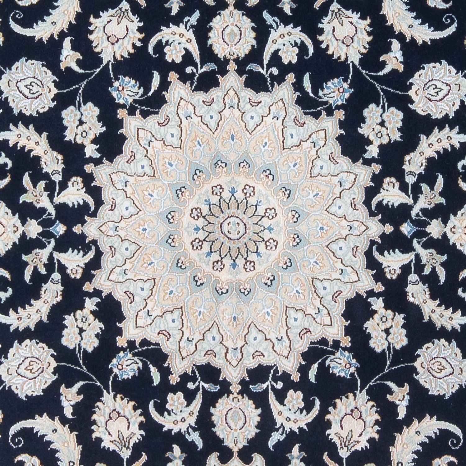 Tapis persan - Nain - Premium - 207 x 146 cm - bleu foncé