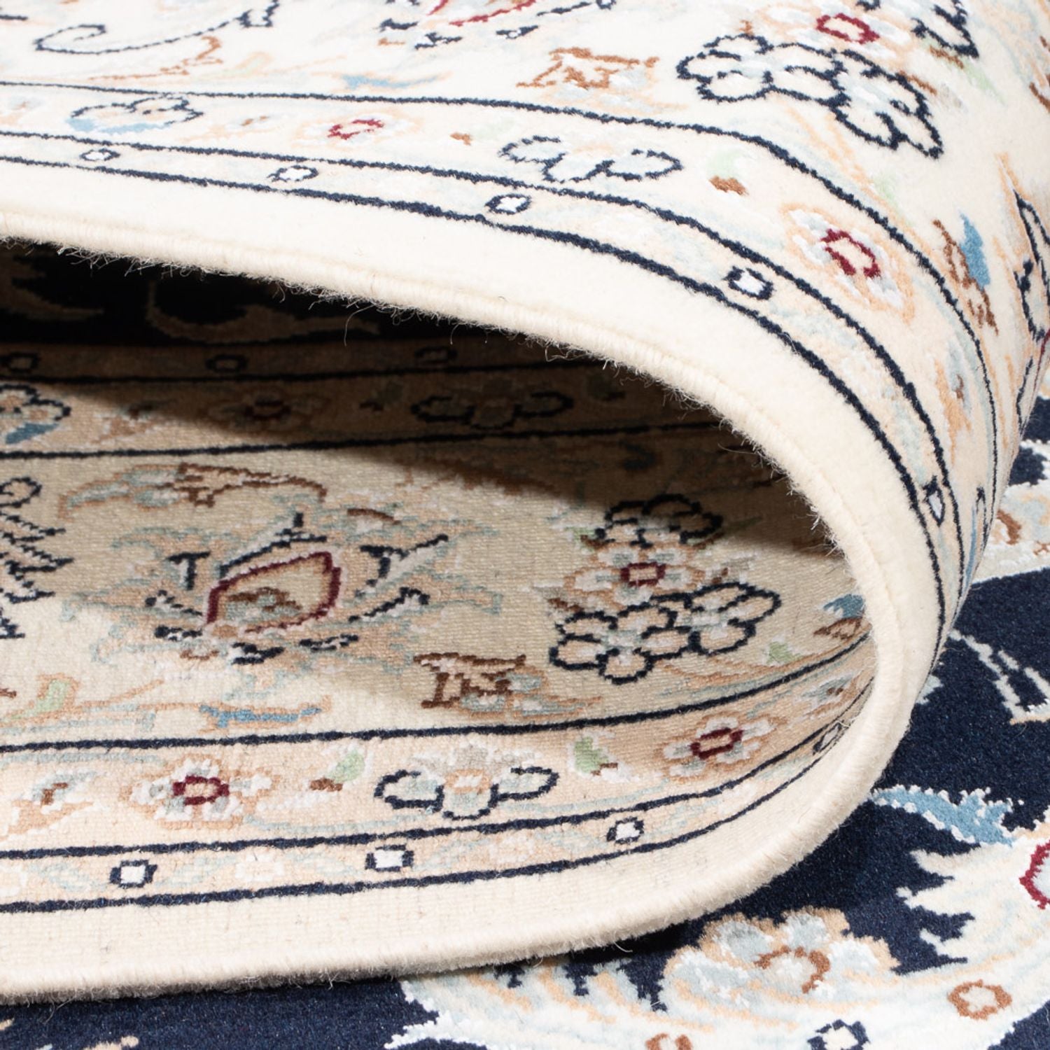 Tapis persan - Nain - Premium - 207 x 146 cm - bleu foncé
