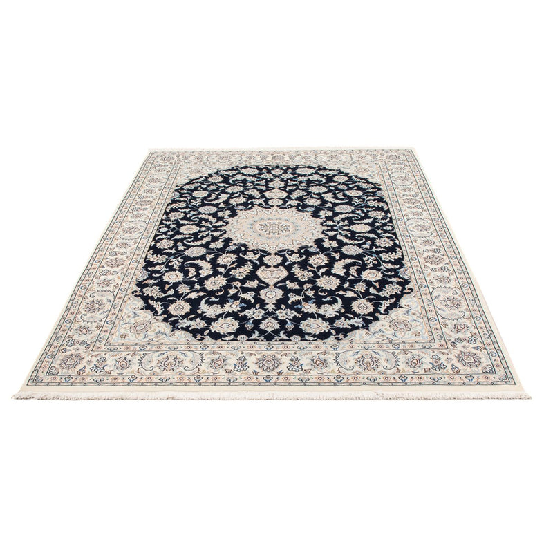 Tapis persan - Nain - Premium - 207 x 146 cm - bleu foncé