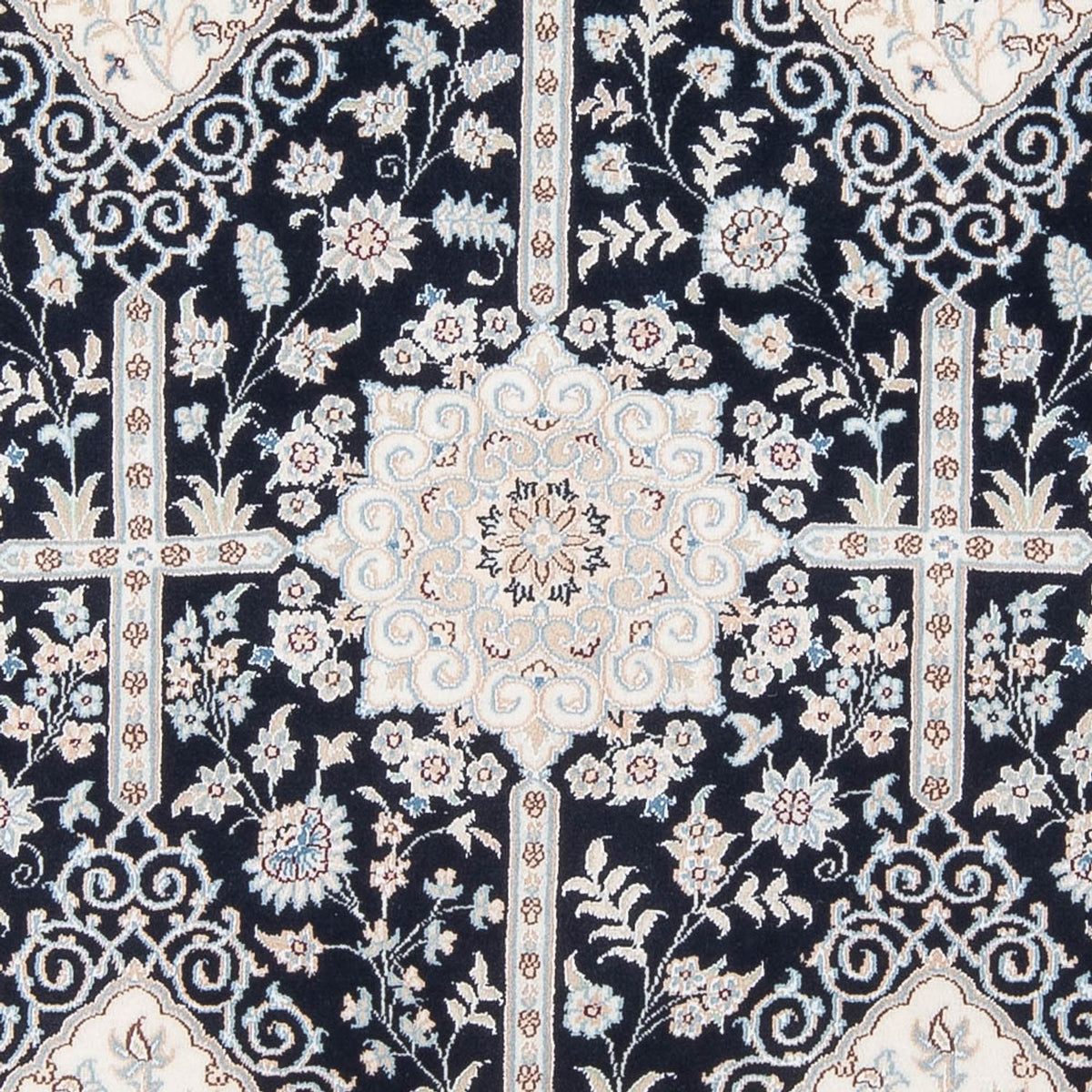 Tapis persan - Nain - Premium - 205 x 153 cm - bleu foncé