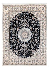 Tapis persan - Nain - Premium - 204 x 149 cm - bleu foncé