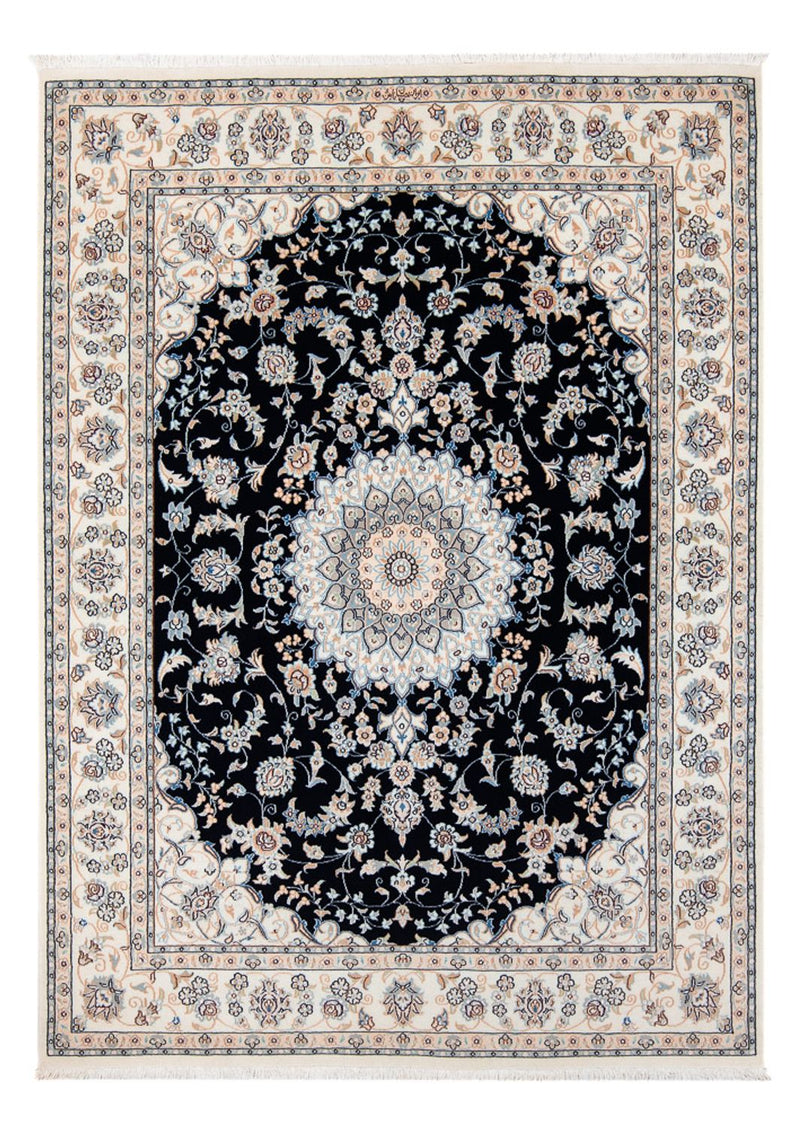 Tapis persan - Nain - Premium - 204 x 149 cm - bleu foncé