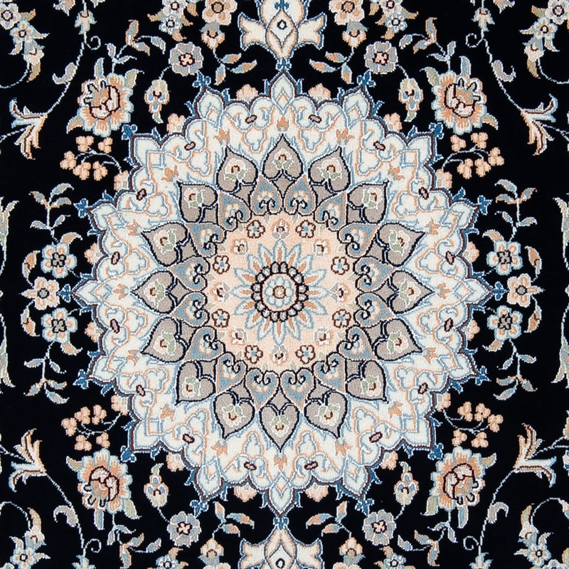 Tapis persan - Nain - Premium - 204 x 149 cm - bleu foncé