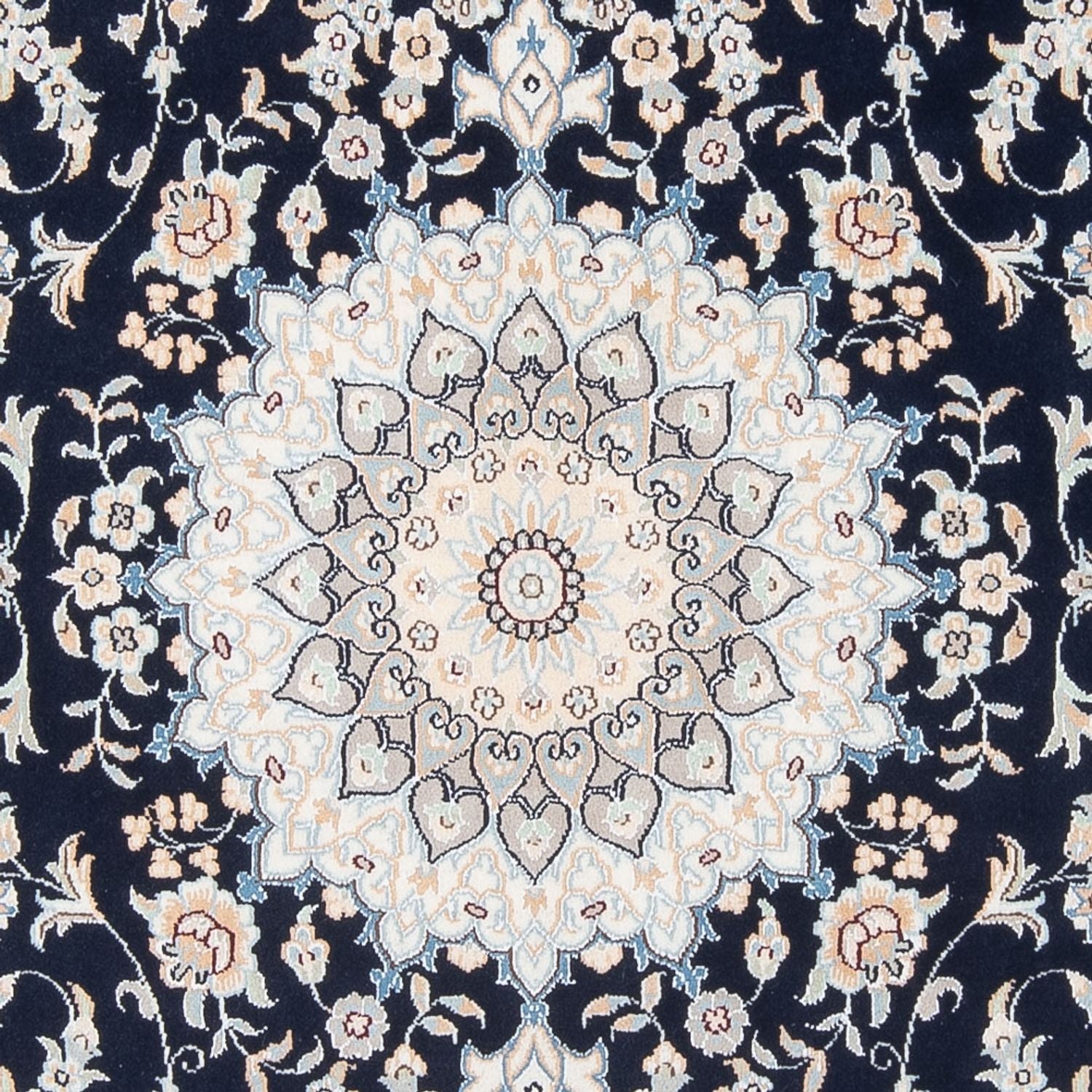 Tapis persan - Nain - Premium - 203 x 149 cm - bleu foncé