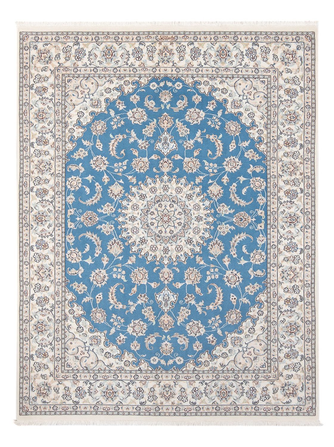 Tapis persan - Nain - Premium - 206 x 147 cm - bleu