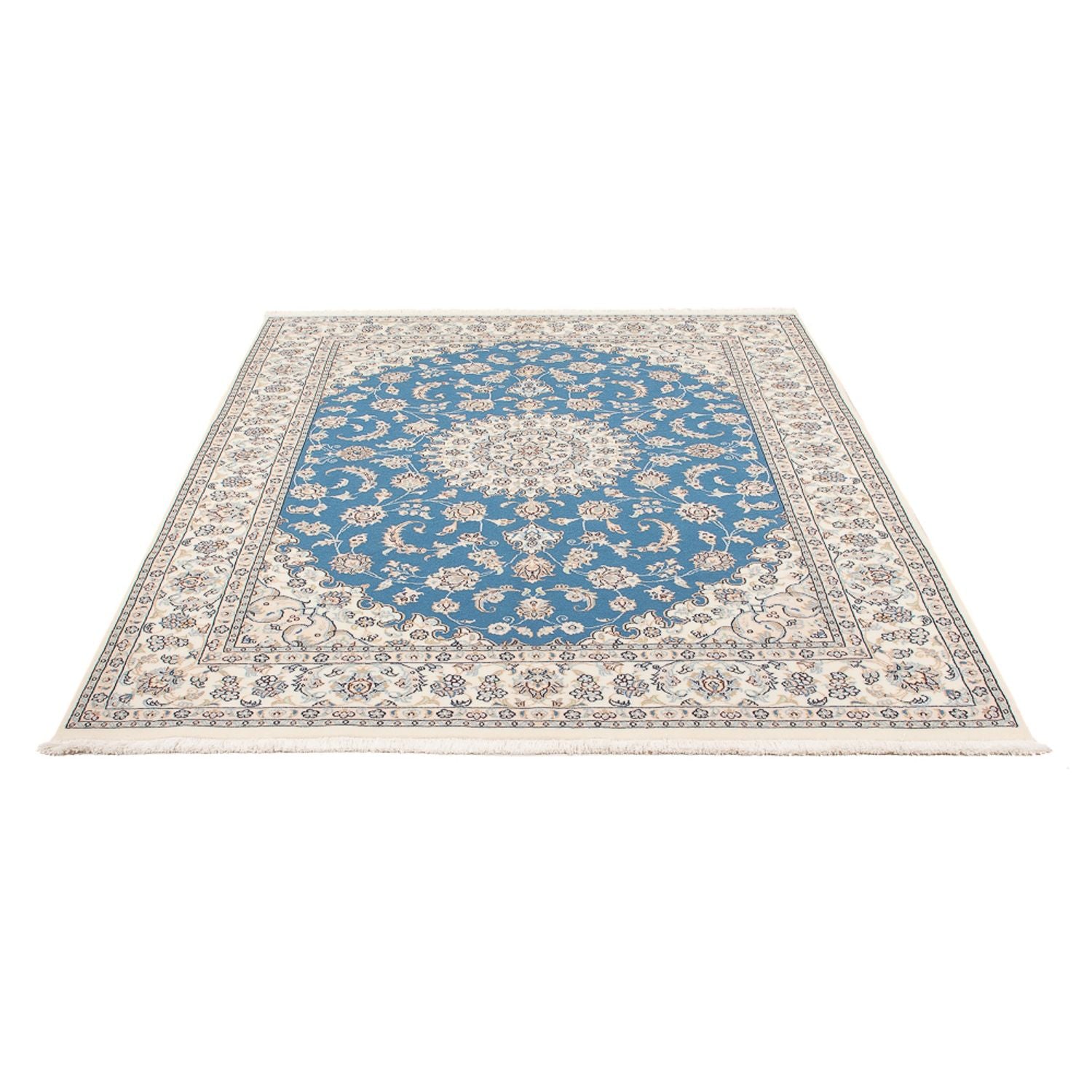 Tapis persan - Nain - Premium - 206 x 147 cm - bleu