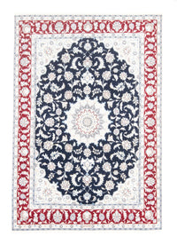 Tapis persan - Nain - Royal - 203 x 145 cm - bleu foncé