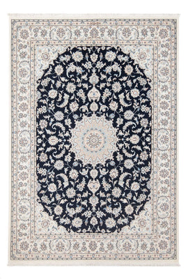 Tapis persan - Nain - Premium - 203 x 147 cm - bleu foncé