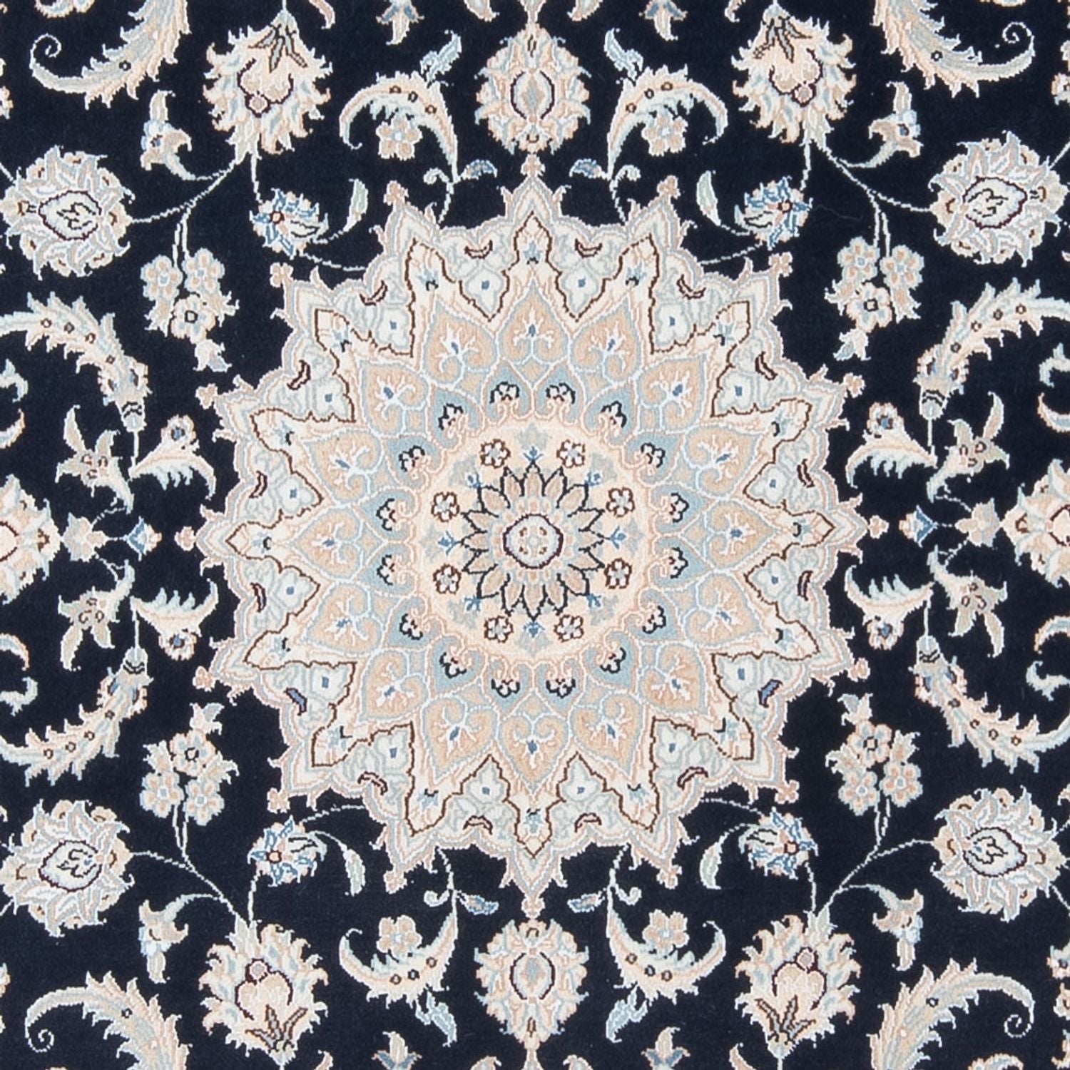 Tapis persan - Nain - Premium - 203 x 147 cm - bleu foncé
