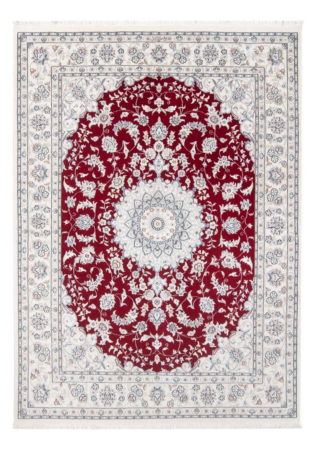 Tapis persan - Nain - Premium - 200 x 146 cm - rouge