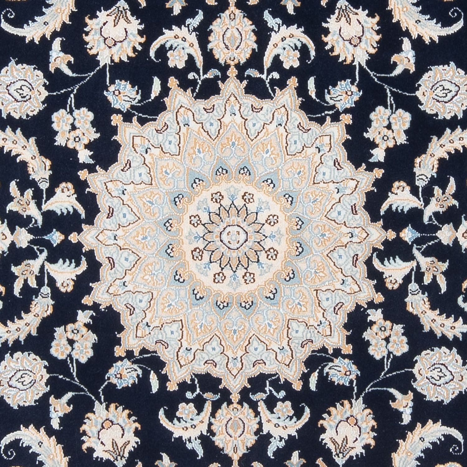 Tapis persan - Nain - Premium - 205 x 148 cm - bleu foncé
