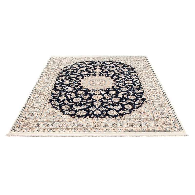 Tapis persan - Nain - Premium - 205 x 148 cm - bleu foncé
