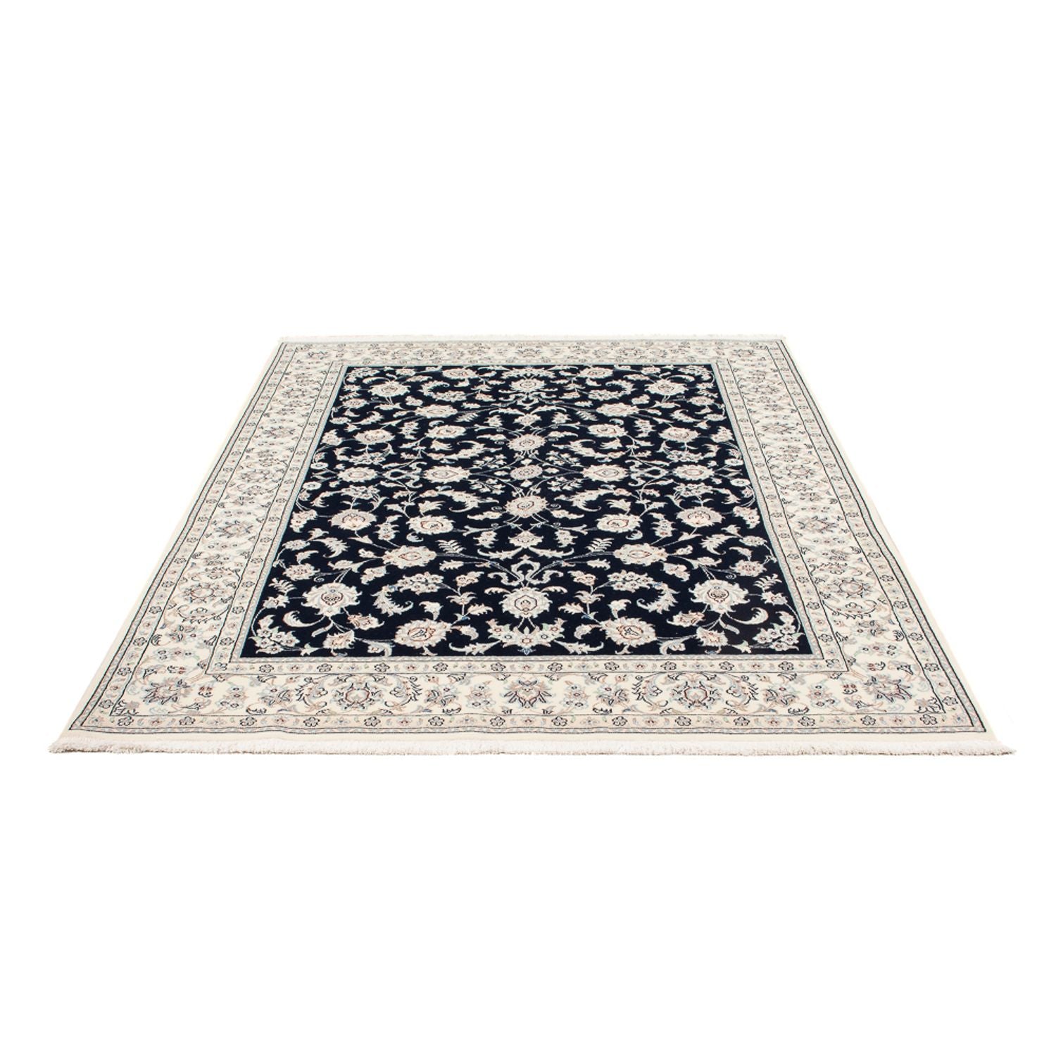 Tapis persan - Nain - Premium - 200 x 147 cm - bleu foncé