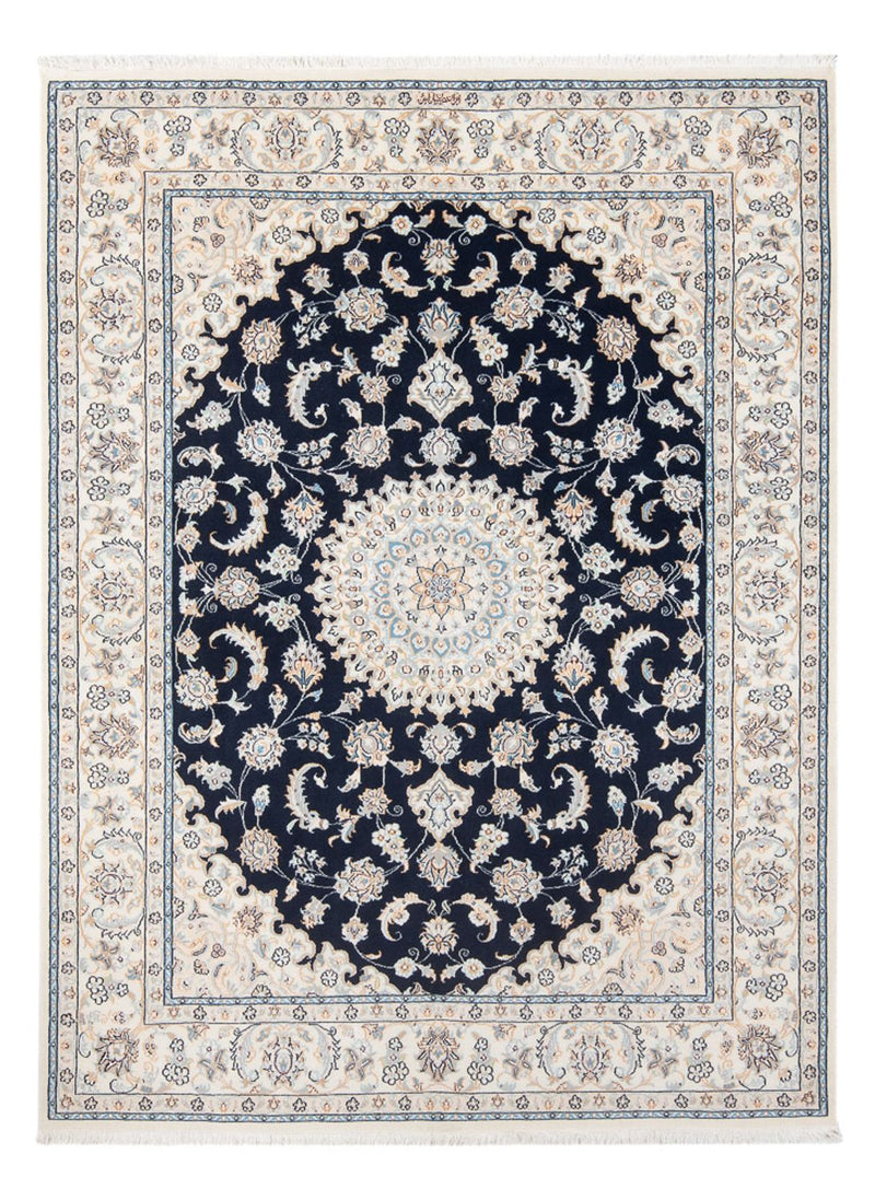 Tapis persan - Nain - Premium - 202 x 151 cm - bleu foncé