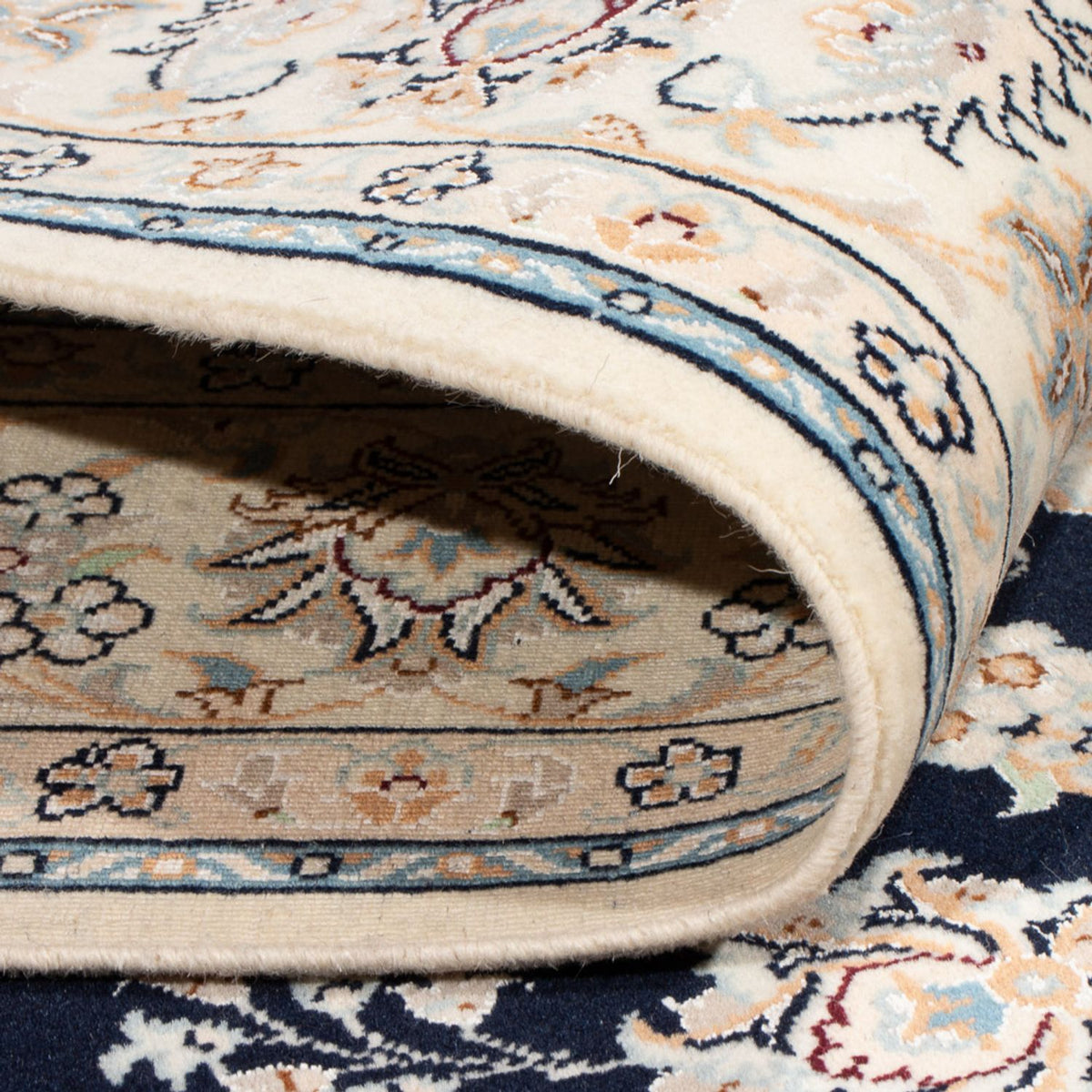 Tapis persan - Nain - Premium - 202 x 151 cm - bleu foncé