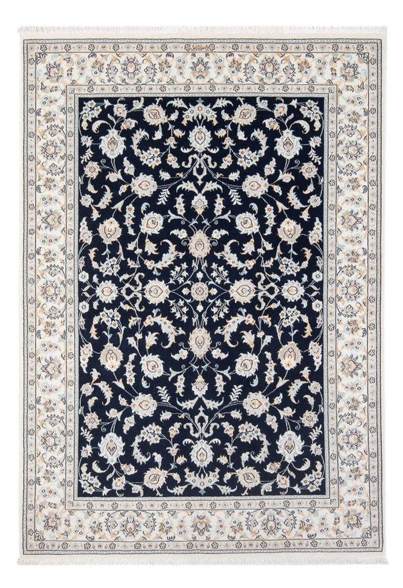 Tapis persan - Nain - Premium - 205 x 148 cm - bleu foncé