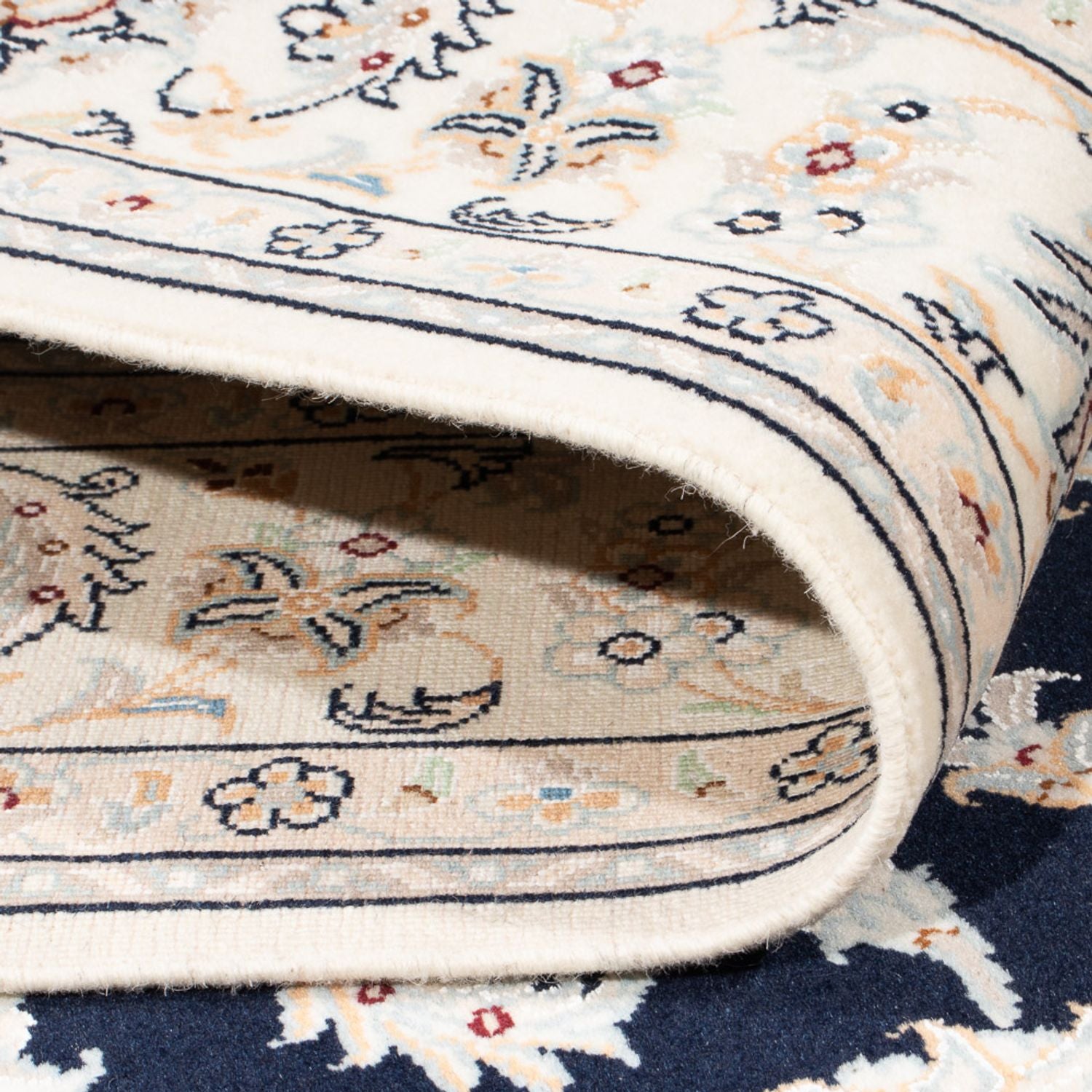 Tapis persan - Nain - Premium - 205 x 148 cm - bleu foncé