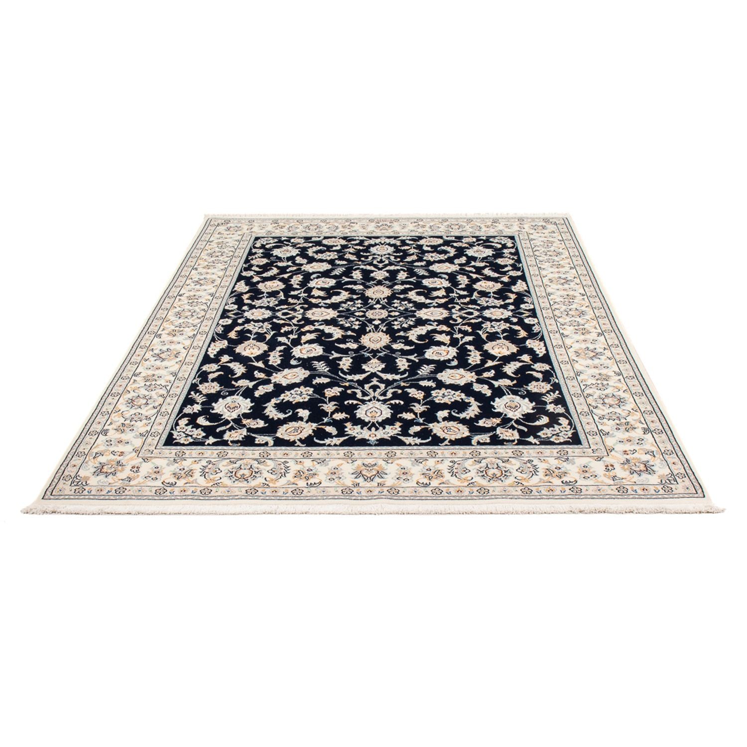 Tapis persan - Nain - Premium - 205 x 148 cm - bleu foncé
