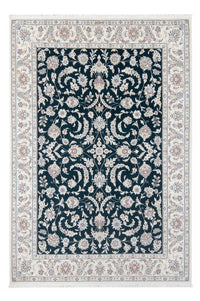 Tapis persan - Nain - Premium - 210 x 148 cm - bleu foncé
