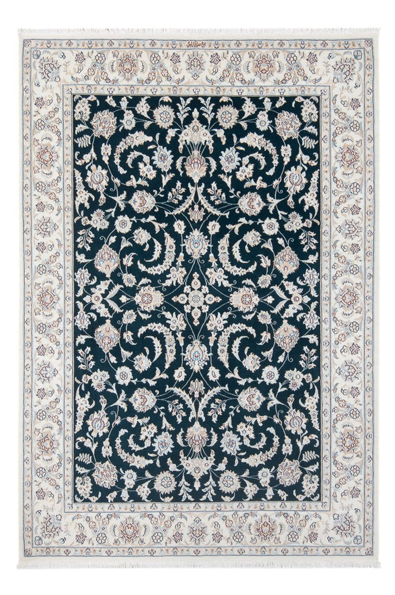 Tapis persan - Nain - Premium - 210 x 148 cm - bleu foncé