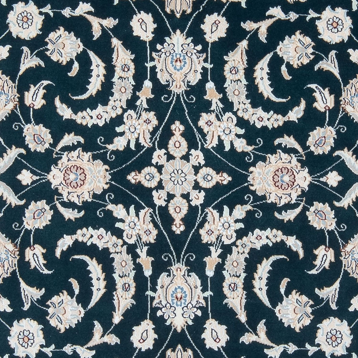 Tapis persan - Nain - Premium - 210 x 148 cm - bleu foncé