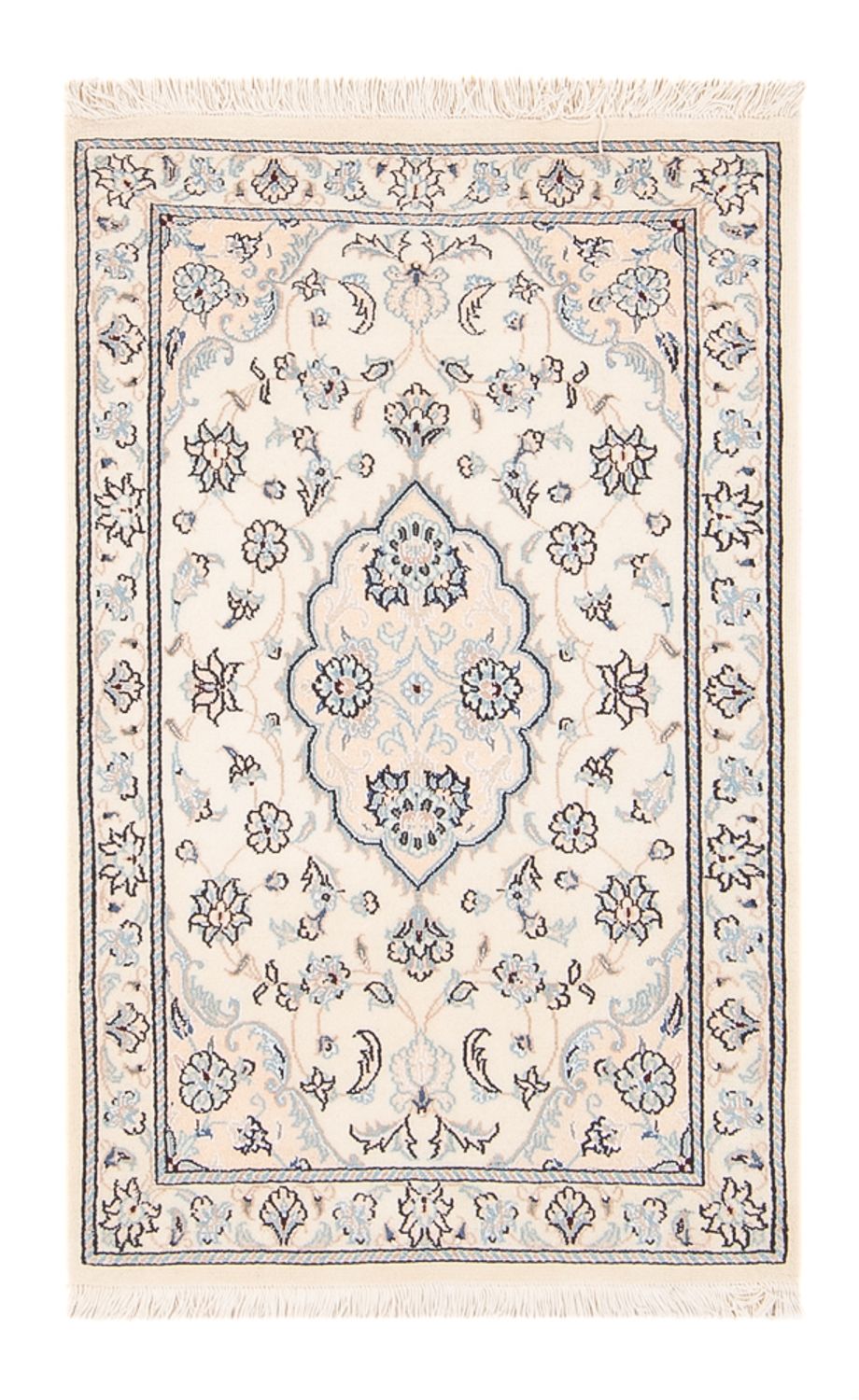 Tapis persan - Nain - 95 x 55 cm - crème