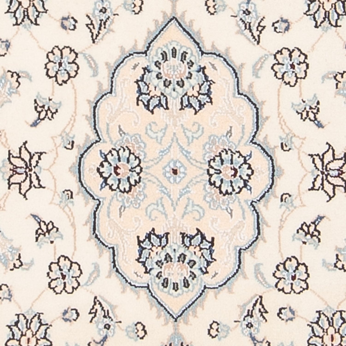 Tapis persan - Nain - 95 x 55 cm - crème