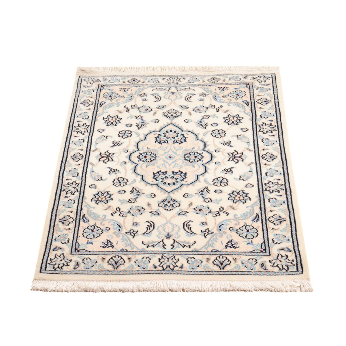 Tapis persan - Nain - 95 x 55 cm - crème