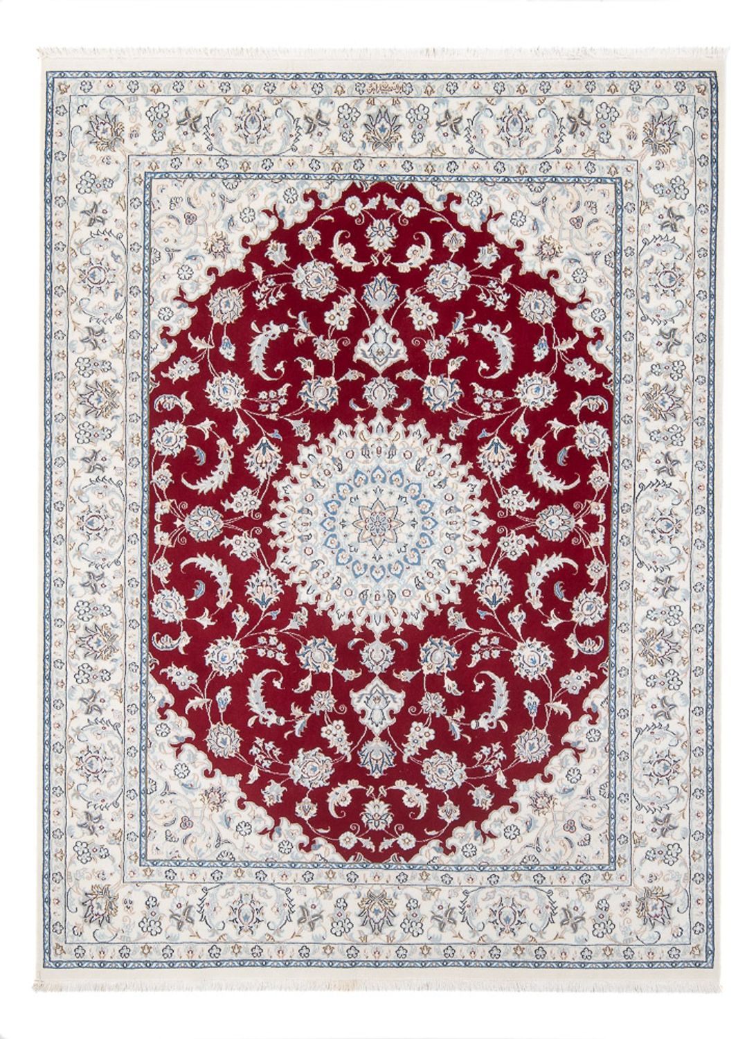 Tapis persan - Nain - Premium - 194 x 148 cm - rouge