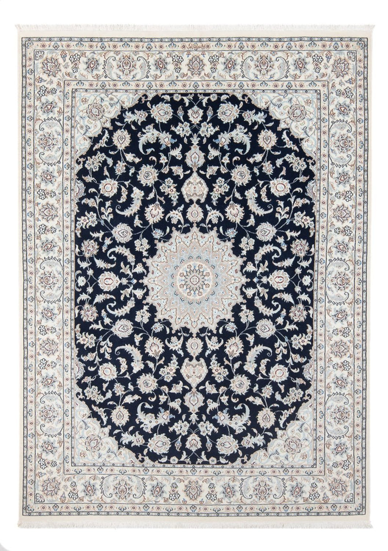 Tapis persan - Nain - Premium - 202 x 150 cm - bleu foncé