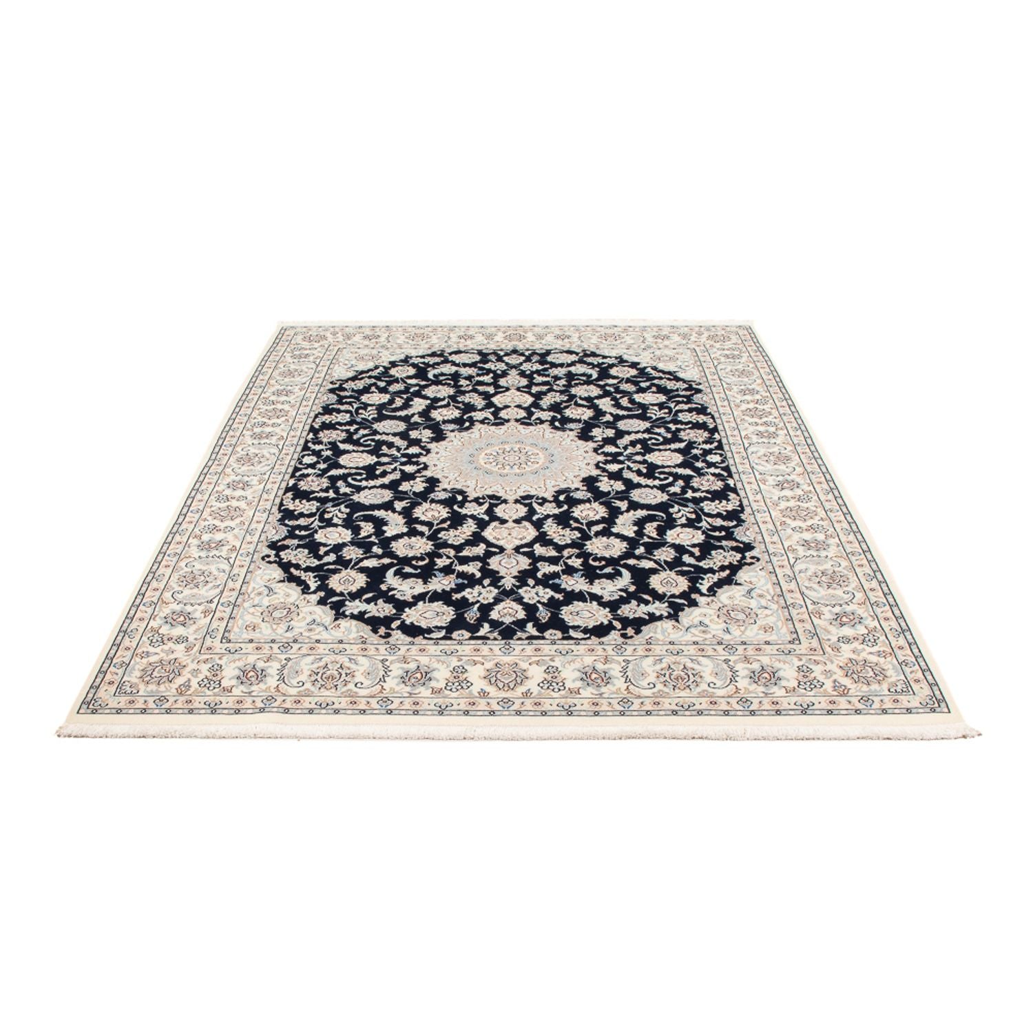 Tapis persan - Nain - Premium - 202 x 150 cm - bleu foncé